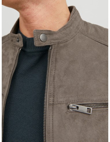 CHAQUETA DE PIEL JJEROCKY JACKET NOOS Falcon Fake suede