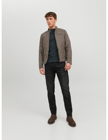 CHAQUETA DE PIEL JJEROCKY JACKET NOOS Falcon Fake suede