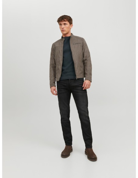 CHAQUETA DE PIEL JJEROCKY JACKET NOOS Falcon Fake suede