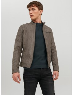 CHAQUETA DE PIEL JJEROCKY JACKET NOOS Falcon Fake suede 2