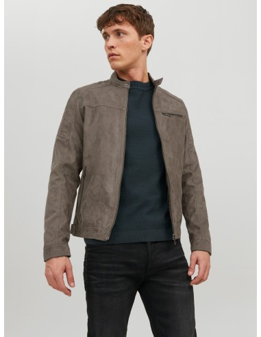 CHAQUETA DE PIEL JJEROCKY JACKET NOOS Falcon Fake suede