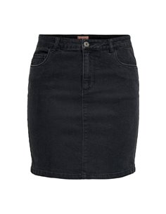 FALDA CORTA DENIM onlAMAZAE Black/Negro