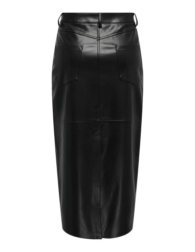 FALDA LARGA POLIPIEL ONLVERONA FAUX LEATHER LONG SKIRT CC OTW Black