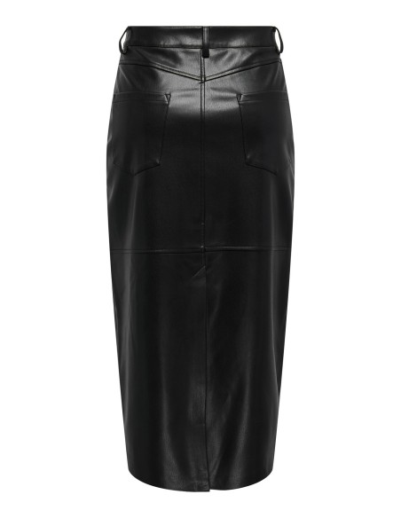 FALDA LARGA POLIPIEL ONLVERONA FAUX LEATHER LONG SKIRT CC OTW Black