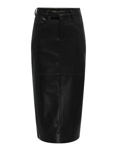 FALDA LARGA POLIPIEL ONLVERONA FAUX LEATHER LONG SKIRT CC OTW Black