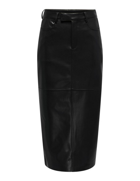 FALDA LARGA POLIPIEL ONLVERONA FAUX LEATHER LONG SKIRT CC OTW Black