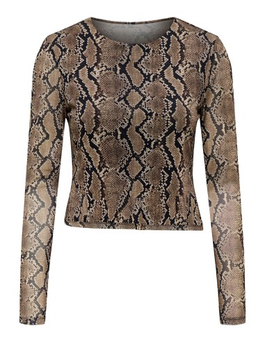 JDYANIMA L/S TOP JRS EXP Sepia Tint SNAKE
