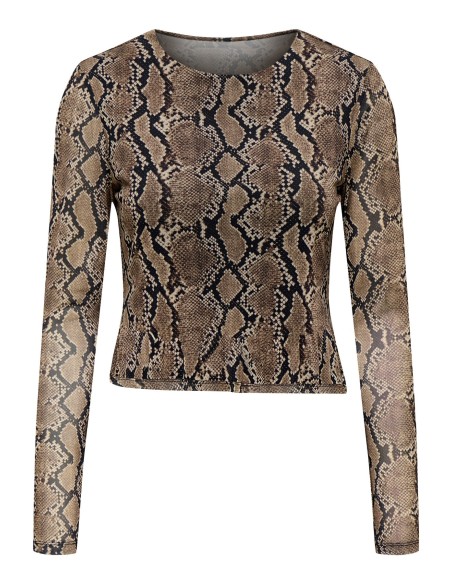 JDYANIMA L/S TOP JRS EXP Sepia Tint SNAKE