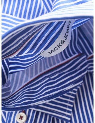 CAMISA JJMATHEO DETAIL PRINT SHIRT LS Medieval Blue STRIPE