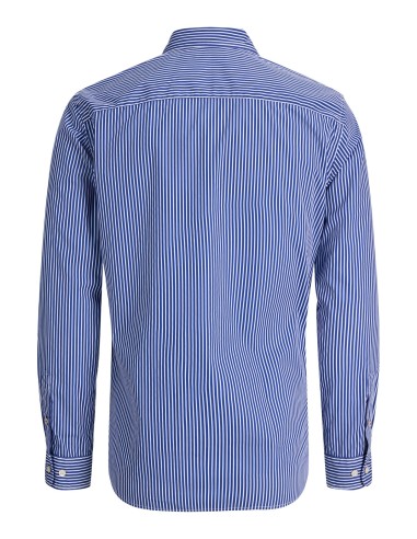 CAMISA JJMATHEO DETAIL PRINT SHIRT LS Medieval Blue STRIPE