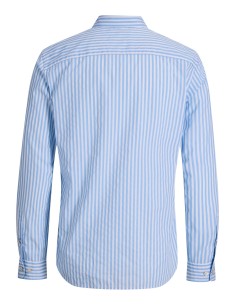 CAMISA JJMATHEO DETAIL PRINT SHIRT LS Celestial Blue STRIPE 2
