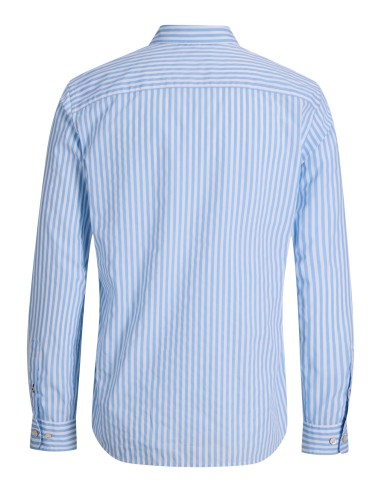 CAMISA JJMATHEO DETAIL PRINT SHIRT LS Celestial Blue STRIPE