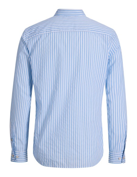 CAMISA JJMATHEO DETAIL PRINT SHIRT LS Celestial Blue STRIPE