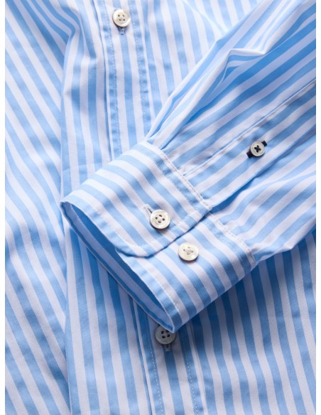 CAMISA JJMATHEO DETAIL PRINT SHIRT LS Celestial Blue STRIPE