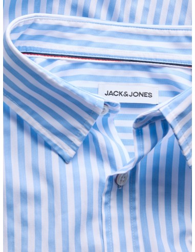 CAMISA JJMATHEO DETAIL PRINT SHIRT LS Celestial Blue STRIPE
