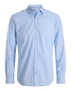CAMISA JJMATHEO DETAIL PRINT SHIRT LS Celestial Blue STRIPE