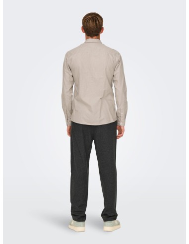 CAMISA ONSALVARO SLIM LS OXFORD SHIRT NOOS FRML Chinchilla