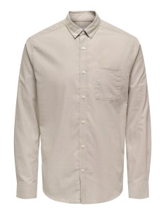 CAMISA ONSALVARO SLIM LS OXFORD SHIRT NOOS FRML Chinchilla
