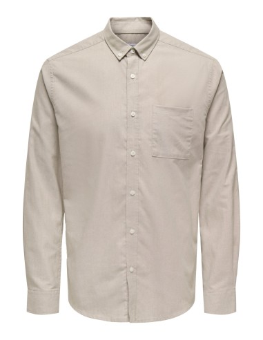CAMISA ONSALVARO SLIM LS OXFORD SHIRT NOOS FRML Chinchilla