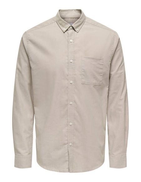 CAMISA ONSALVARO SLIM LS OXFORD SHIRT NOOS FRML Chinchilla