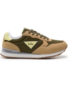Sneaker casual running combinado caqui Lois 64527