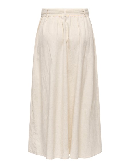 JDYMILAN LINEN HW BELTED SKIRT WVN NOOS Oatmeal