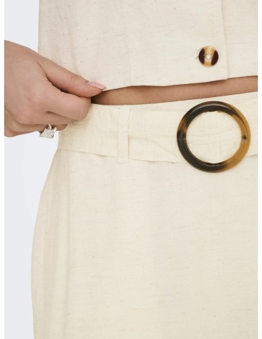 JDYMILAN LINEN HW BELTED SKIRT WVN NOOS Oatmeal