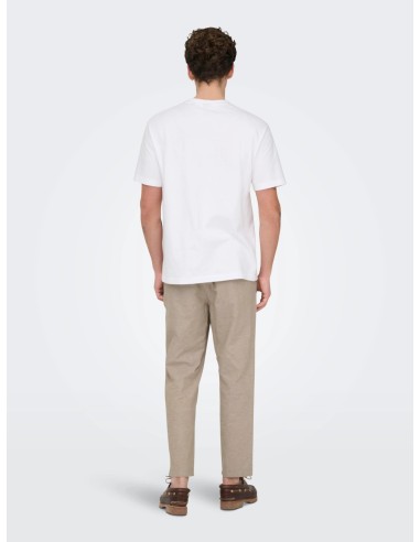 ONSLINUS CROP 0007 COT LIN PNT NOOS Coriander TWO TONE (WHITE)