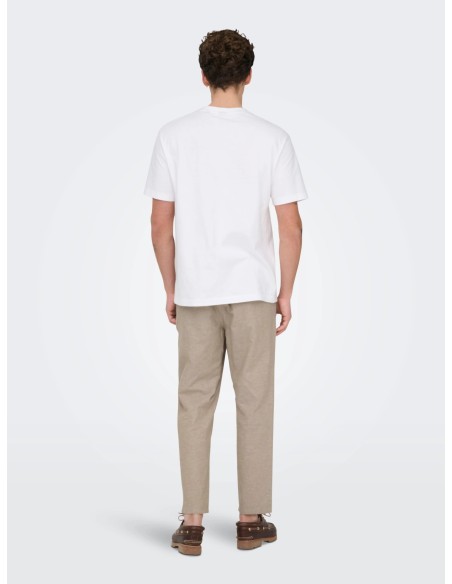 ONSLINUS CROP 0007 COT LIN PNT NOOS Coriander TWO TONE (WHITE)