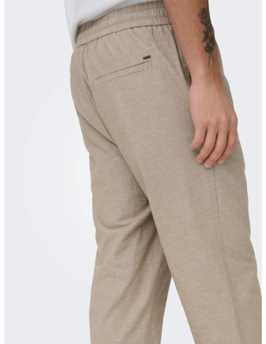 ONSLINUS CROP 0007 COT LIN PNT NOOS Coriander TWO TONE (WHITE)