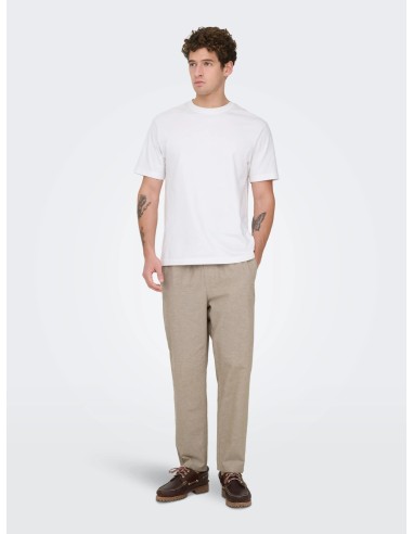 ONSLINUS CROP 0007 COT LIN PNT NOOS Coriander TWO TONE (WHITE)