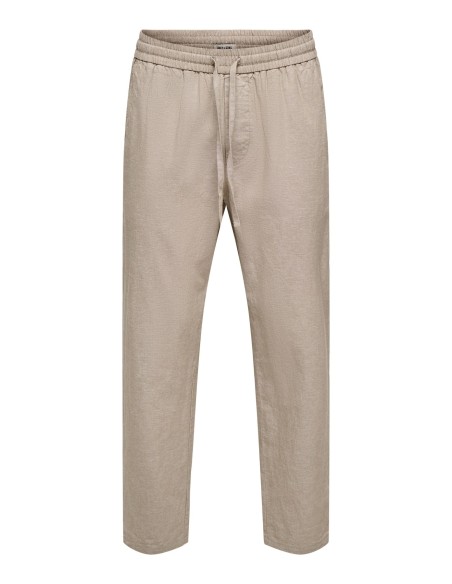 ONSLINUS CROP 0007 COT LIN PNT NOOS Coriander TWO TONE (WHITE)