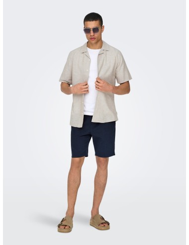 ONSCAIDEN SS SOLID RESORT LINEN NOOS Chinchilla