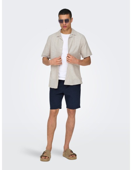 ONSCAIDEN SS SOLID RESORT LINEN NOOS Chinchilla