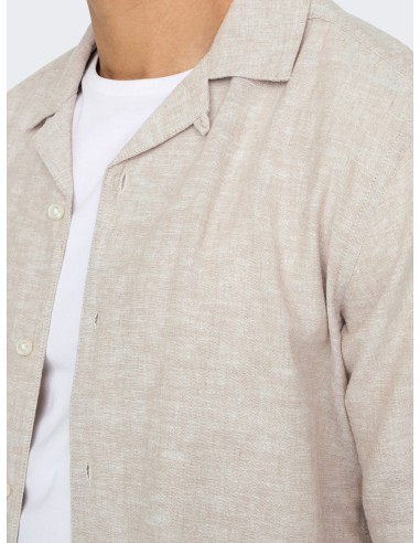 ONSCAIDEN SS SOLID RESORT LINEN NOOS Chinchilla