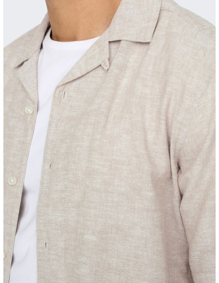 ONSCAIDEN SS SOLID RESORT LINEN NOOS Chinchilla
