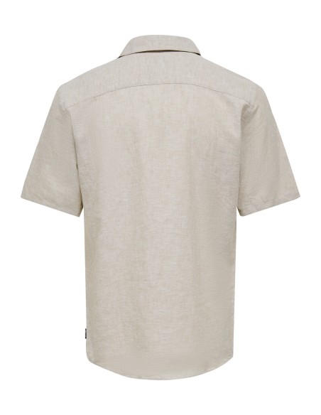 ONSCAIDEN SS SOLID RESORT LINEN NOOS Chinchilla