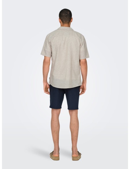 ONSCAIDEN SS SOLID RESORT LINEN NOOS Chinchilla