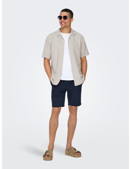 ONSCAIDEN SS SOLID RESORT LINEN NOOS Chinchilla