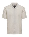 ONSCAIDEN SS SOLID RESORT LINEN NOOS Chinchilla