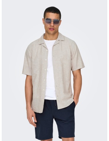 ONSCAIDEN SS SOLID RESORT LINEN NOOS Chinchilla