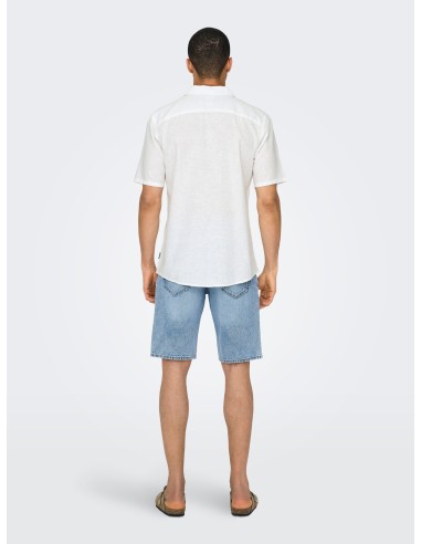 ONSCAIDEN SS SOLID RESORT LINEN NOOS White