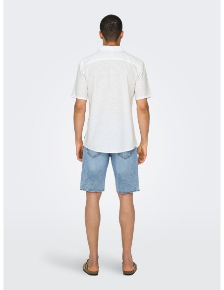 ONSCAIDEN SS SOLID RESORT LINEN NOOS White