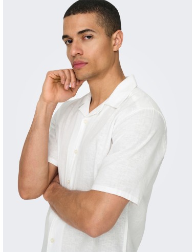 ONSCAIDEN SS SOLID RESORT LINEN NOOS White