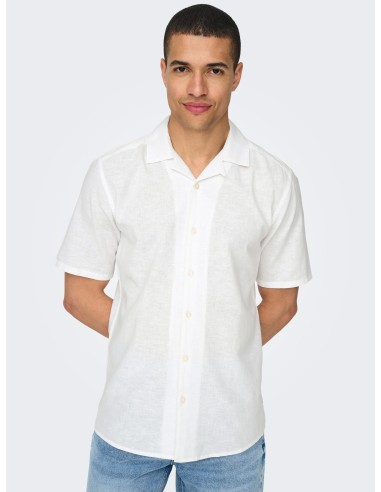 ONSCAIDEN SS SOLID RESORT LINEN NOOS White