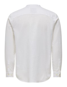 ONSCAIDEN LIFE LS LINEN BLEND MAO NOOS White 2
