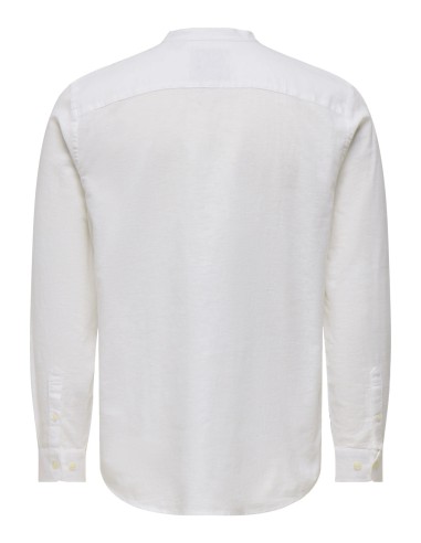 ONSCAIDEN LIFE LS LINEN BLEND MAO NOOS White