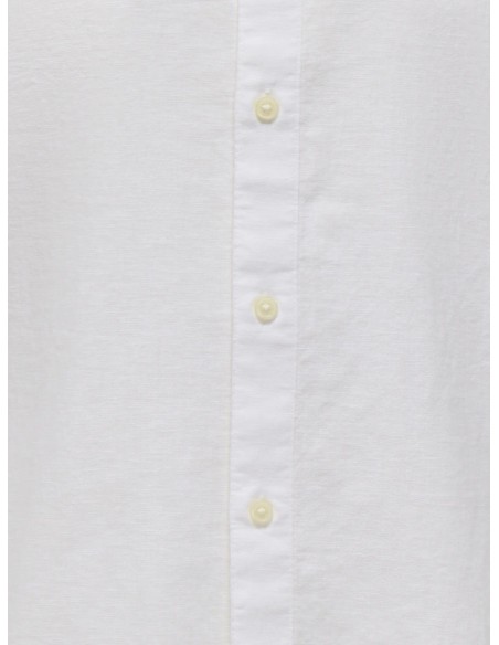 ONSCAIDEN LIFE LS LINEN BLEND MAO NOOS White
