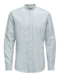 ONSCAIDEN LIFE LS LINEN BLEND MAO NOOS Cashmere Blue