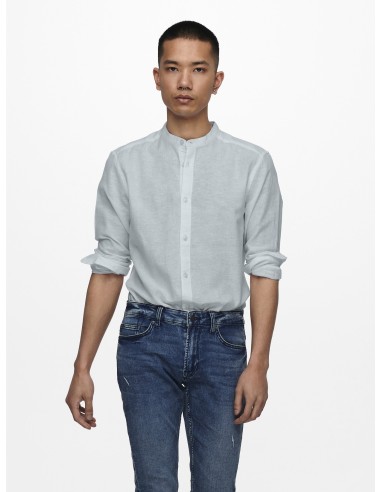ONSCAIDEN LIFE LS LINEN BLEND MAO NOOS Cashmere Blue
